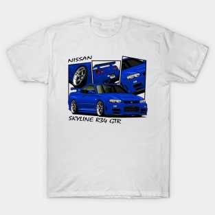 Nissan Skyline GTR R34, JDM Car T-Shirt